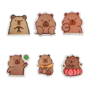 1pza Borrador de goma pequeño en forma de capibara animado, modelos v…