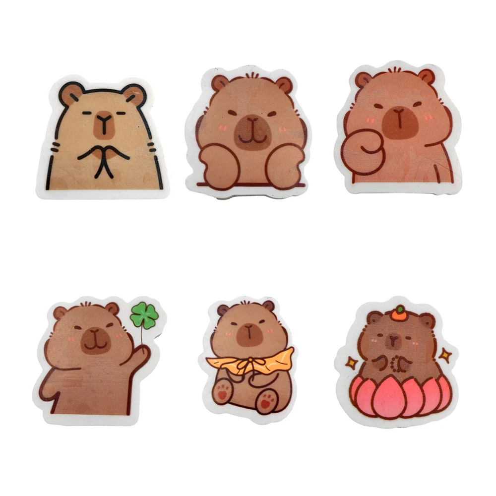 1pza Borrador de goma pequeño en forma de capibara animado, modelos varios
