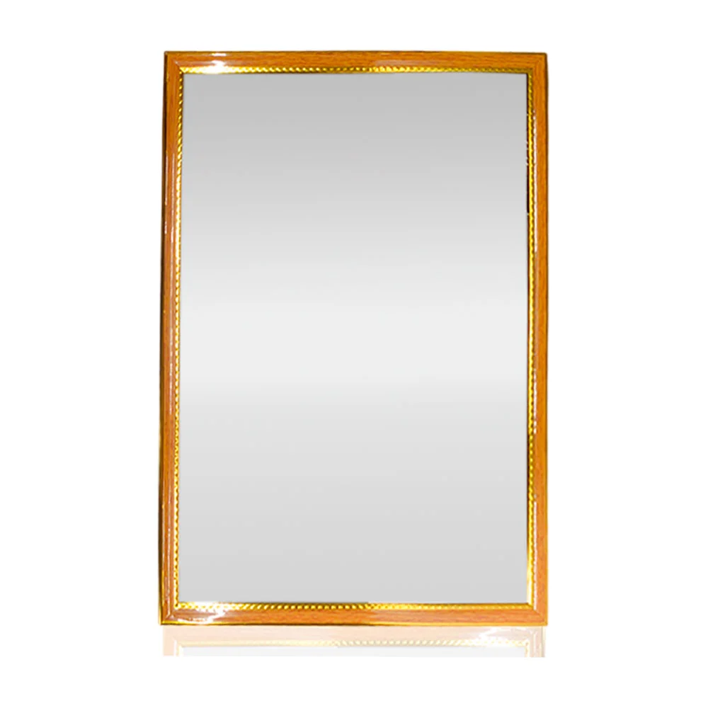 Espejo grande de 40x30cm, con marco efecto madera, color surtido / g1129