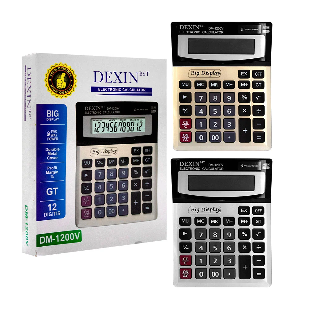 Calculadora electrónica de con pantalla de 12 dígitos / dm-1200v / ep25635 / 12523