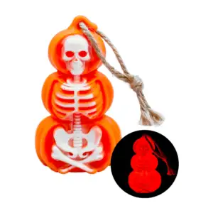 Lámpara colgante con forma de calabazas y esqueleto para halloween, 1…