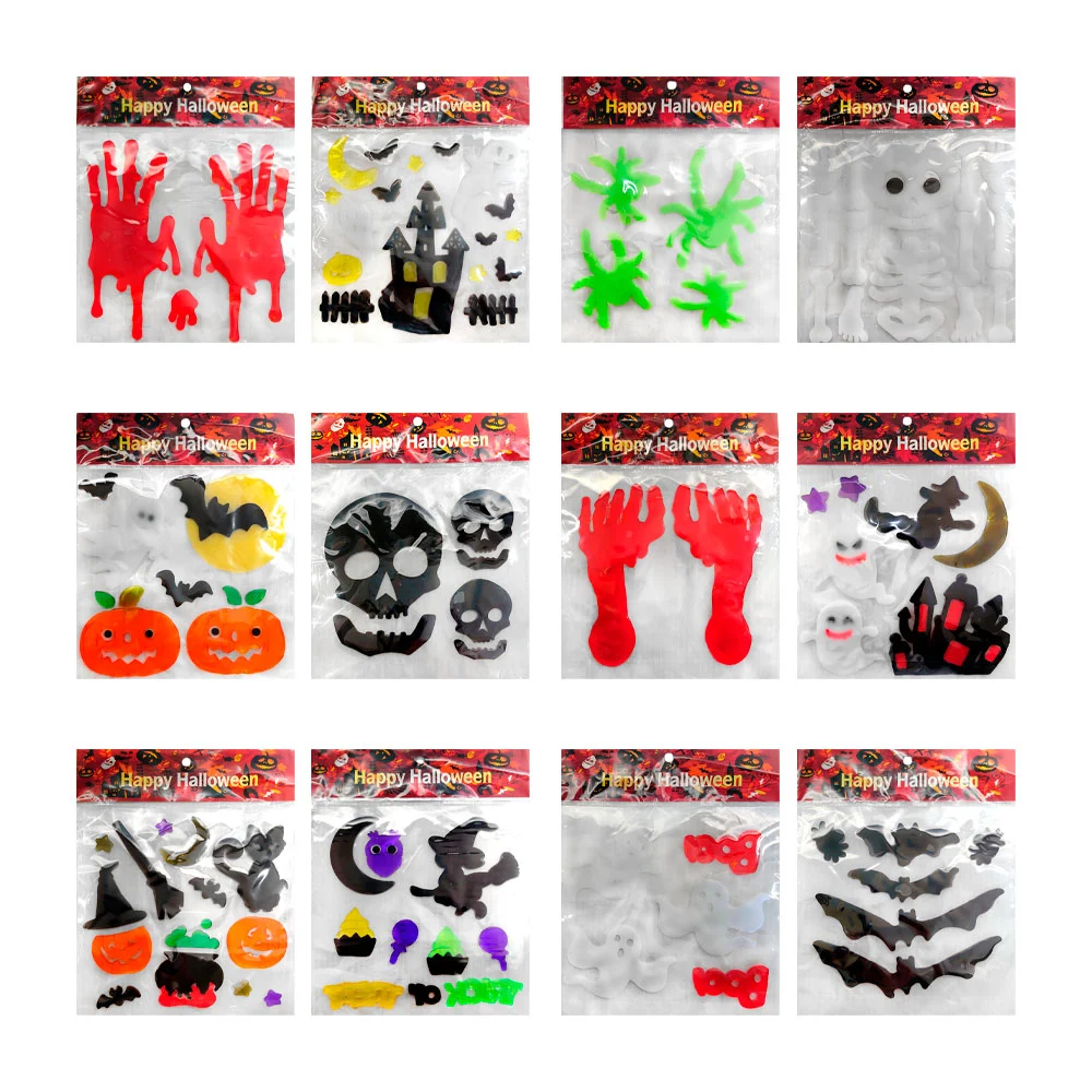 Planillas de stickers de gel pegajoso con temática de halloween / gui-940
