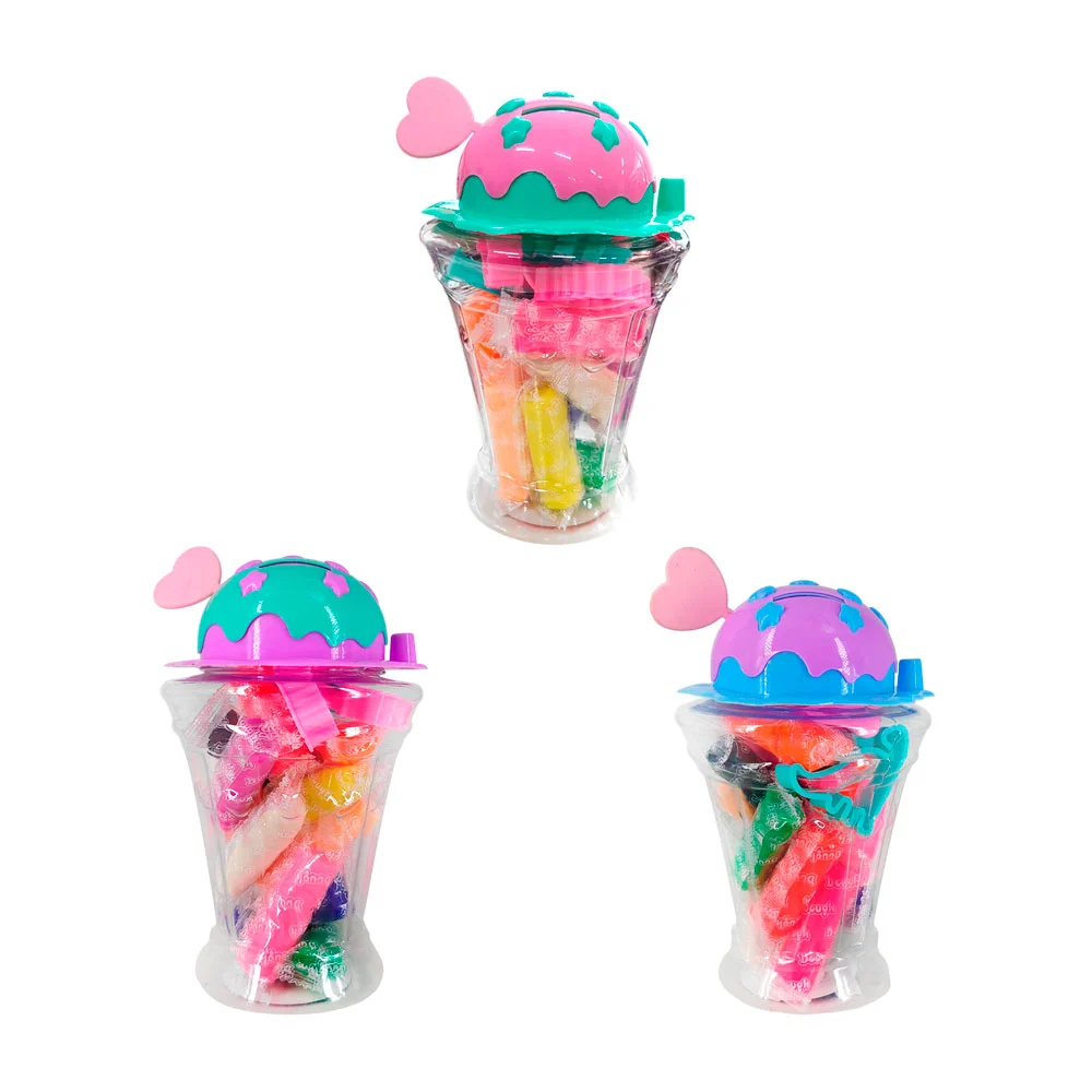 Bote alcancía en forma de helado con 12 masitas moldeables y 4 moldes / masa diy