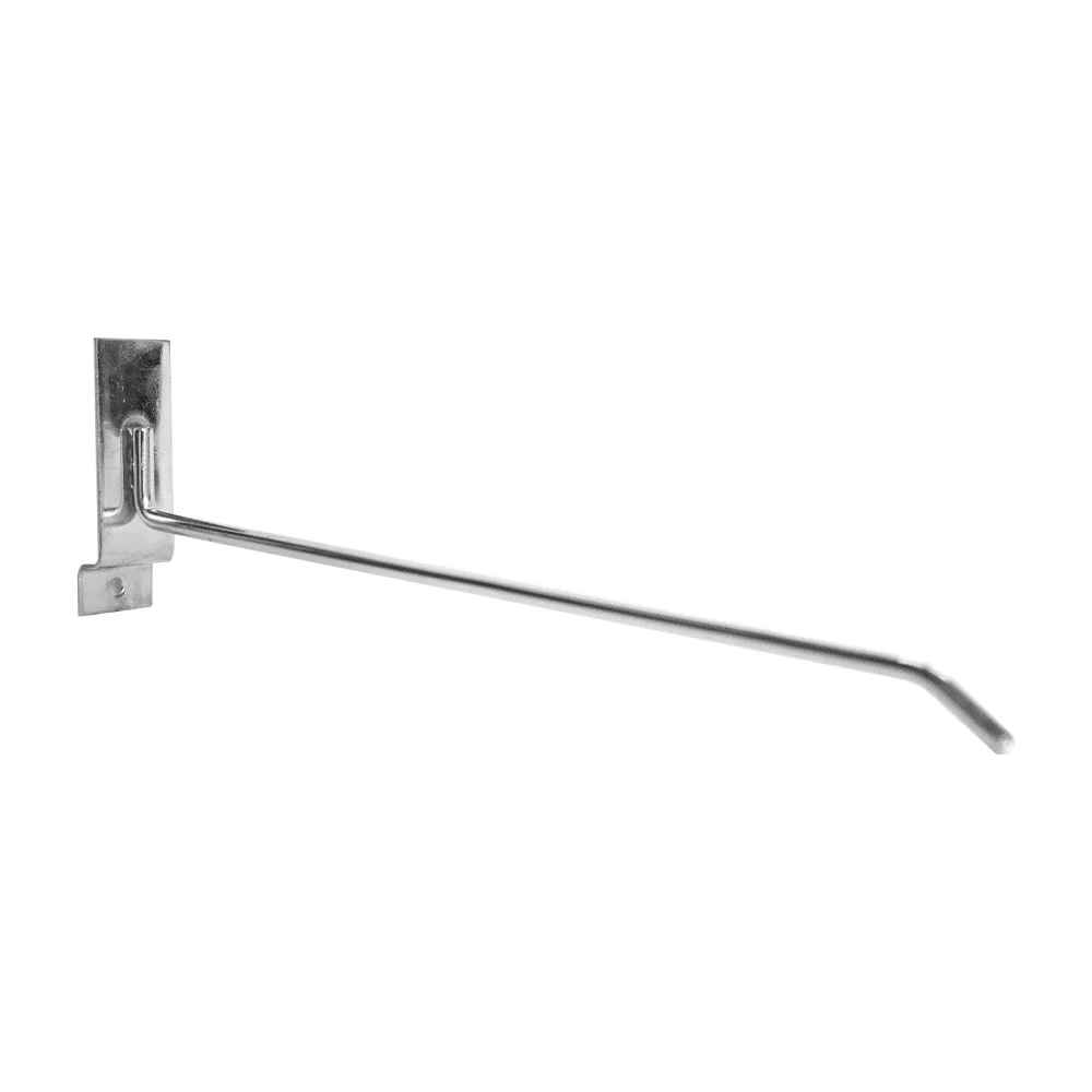 1pza Gancho metálico plateado para exhibiciones con una medida de 25cm / h1314