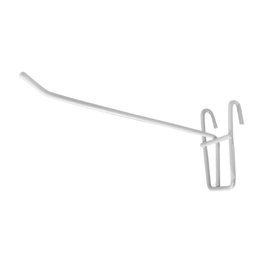 1pza gancho metálico en color blanco de 15cm para reja / h1318
