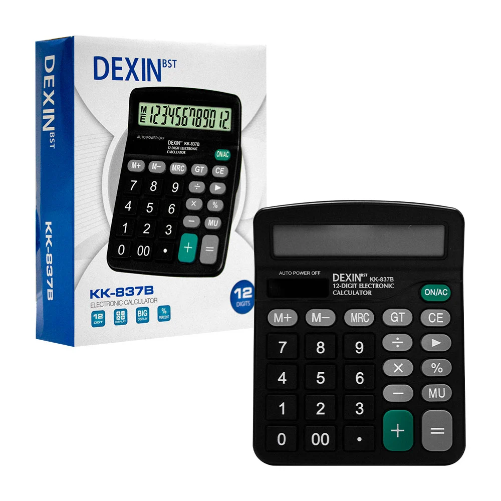 Calculadora electrónica grande dexin de 12 dígitos / kk-837b / ca581