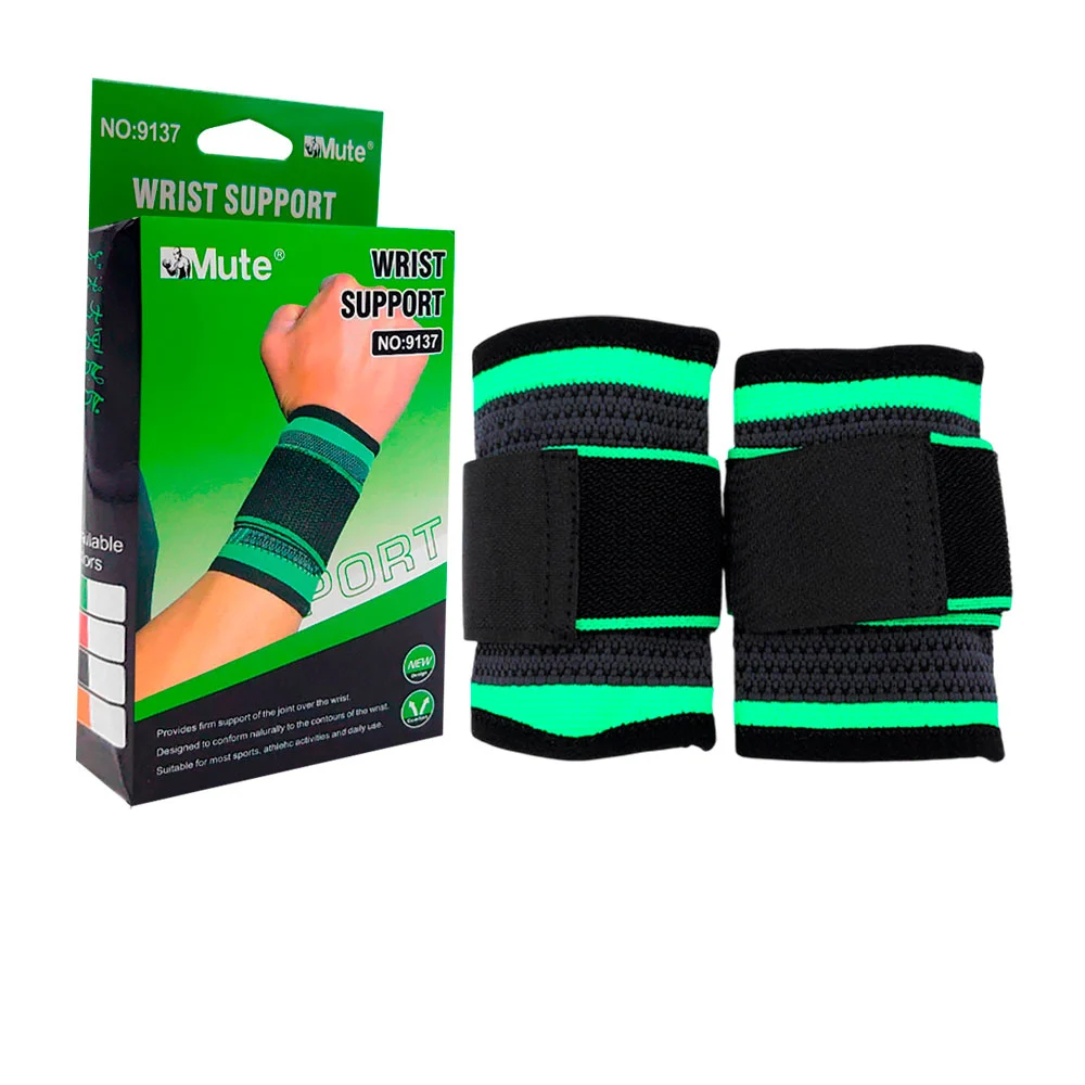 Par de muñequeras de compresión con velcros ajustables / wrist support / 9137