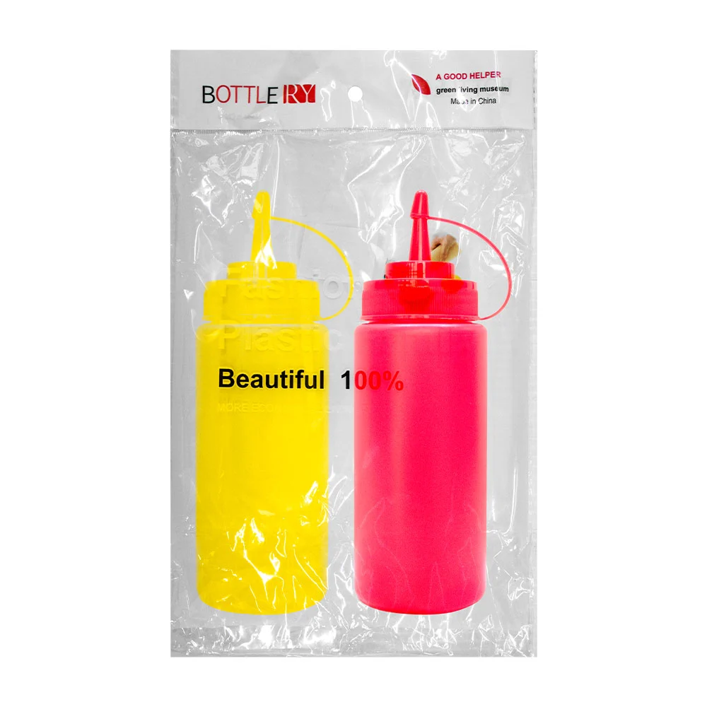 Paquete con 2 contenedores de plástico para salsa - aderezo, 20cm / hw61428