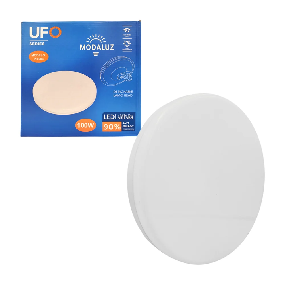 Lámpara led tipo plafón redondo ufo modaluz de luz blanca con consumo de 100w