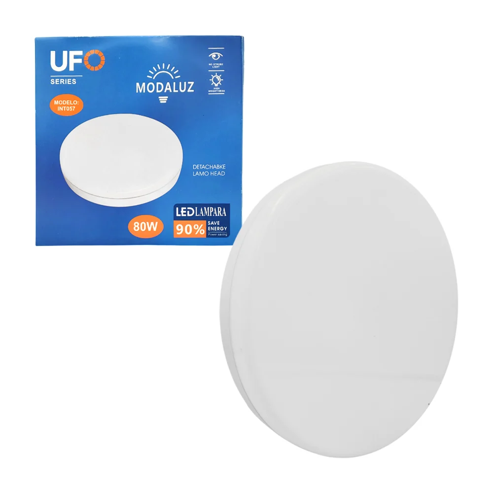 Lámpara led tipo plafón redondo ufo modaluz de luz blanca con consumo de 80w