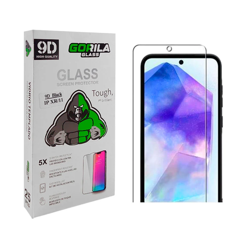 Caja con 25 micas de cristal para iphone 11 y/o xr con protección gorilla glass