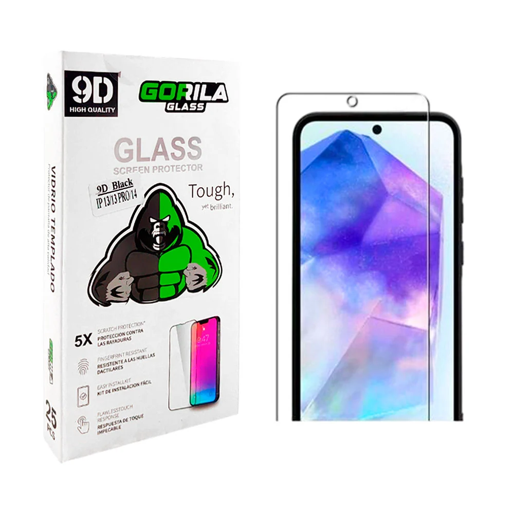 Caja con 25 micas de cristal templado para iphone 13, 13 pro y/o 14 / gorila
