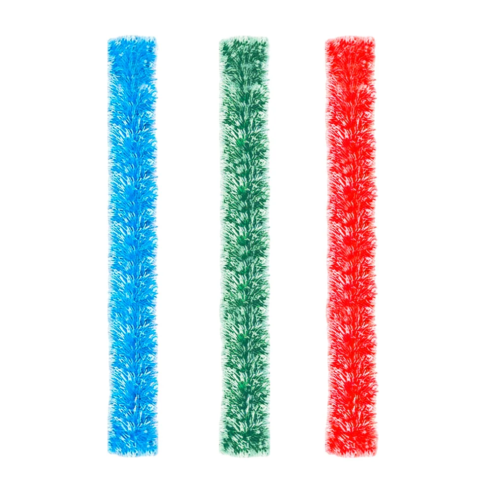 1pza Tira escarcha navideña de 2mx9cm en color liso con puntas blancas / j1427