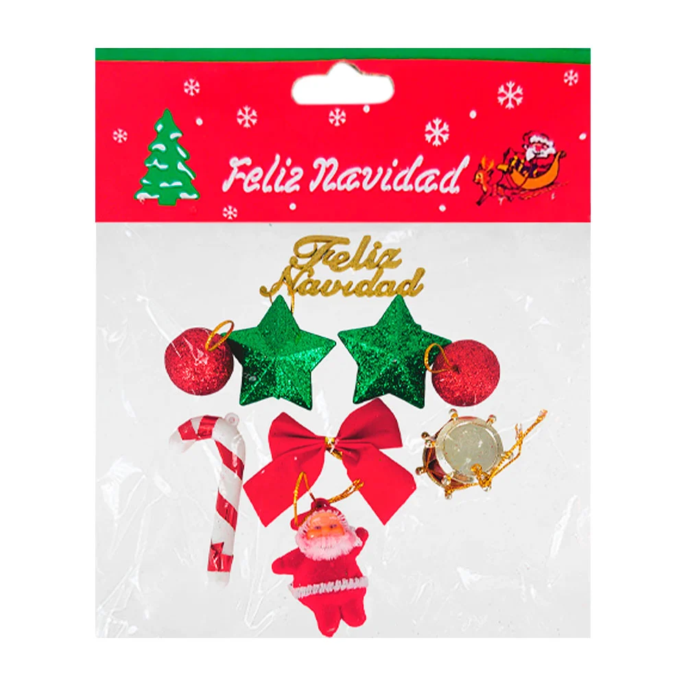 Paquete con 9 adornos navideños para el...
