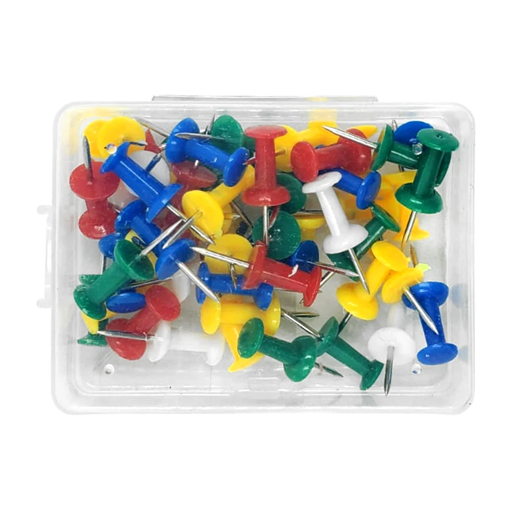 Caja con 40 tachuelas, variedad de color...