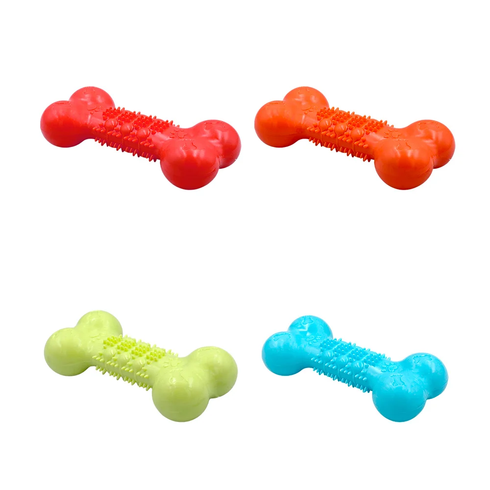 Mordedera chillón en forma de hueso con múltiples texturas, color surtido