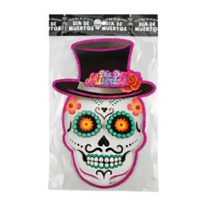Adorno decorativo con temática del día de muertos detalles en 3d y br…