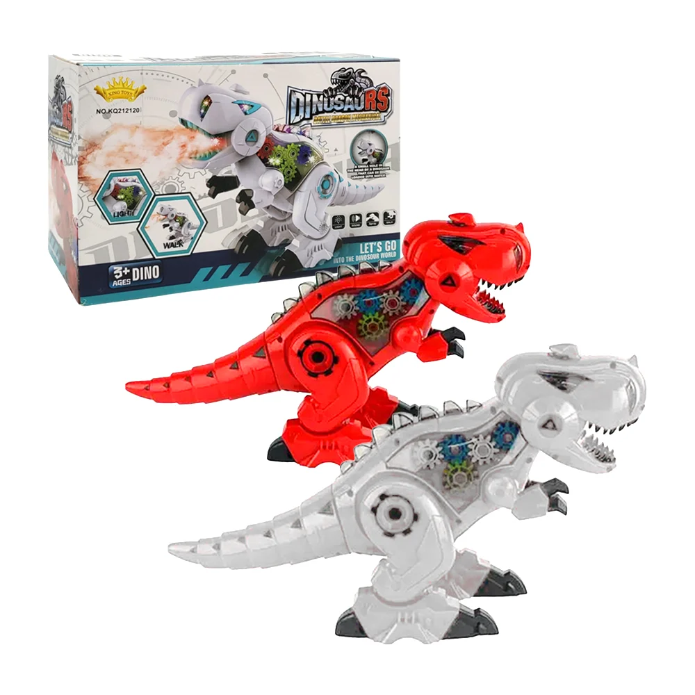 Dinosaurio dragón móvil con lanzador de spray, luces led y sonido / dinosaurs
