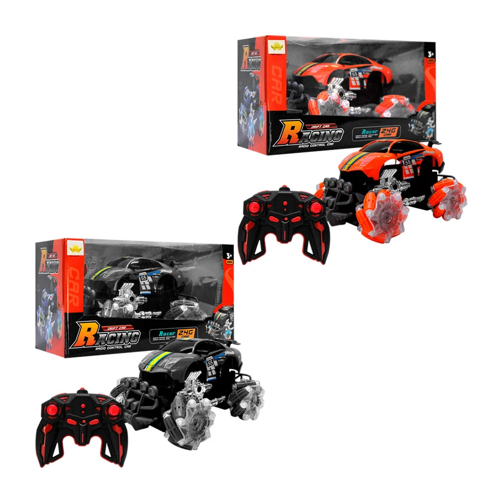Carro omnidireccional racing a control remoto con luces led, 2.4g / zr2104-1a