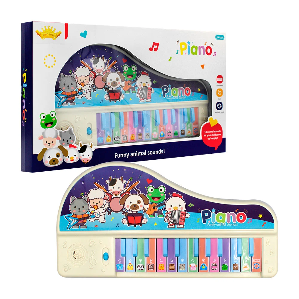 Piano de juguete musical infantil con estampado de animalitos / xw779