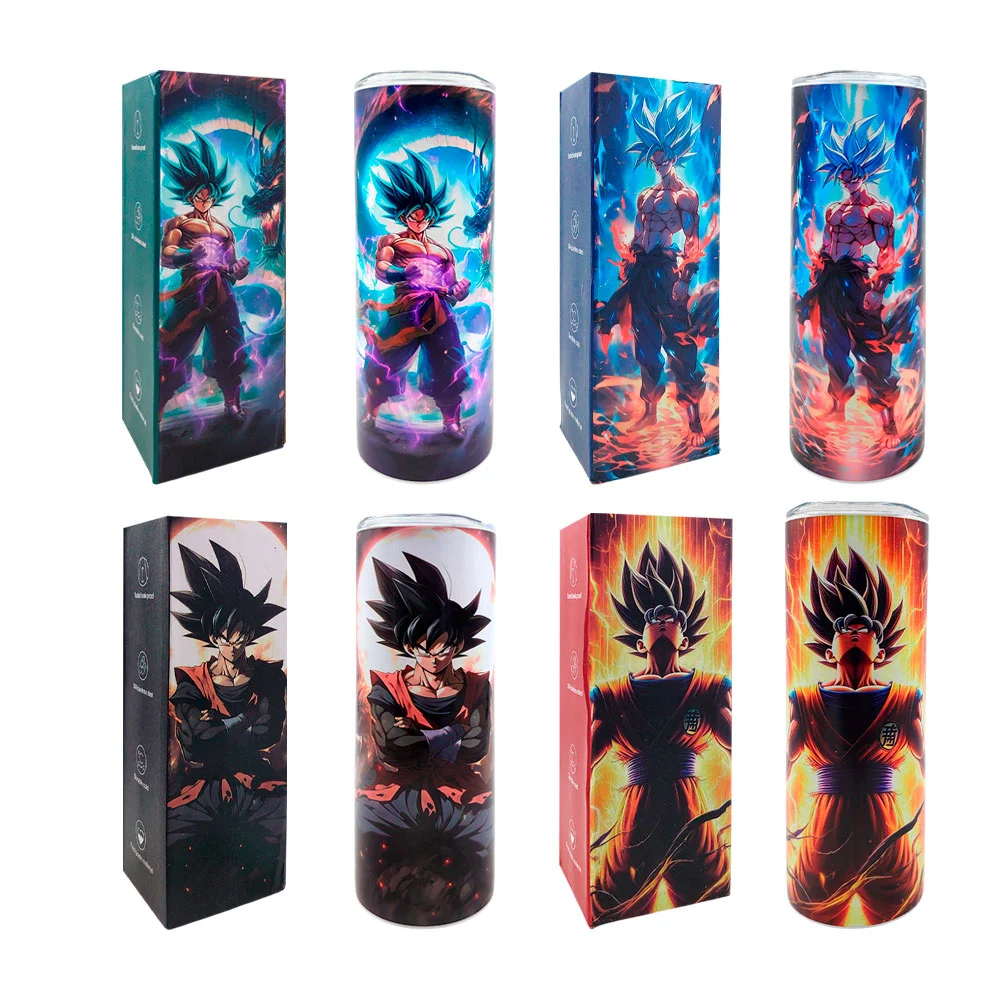 Termo cilíndrico con estampado de dragon ball, 500ml, variedad de diseños / l-01