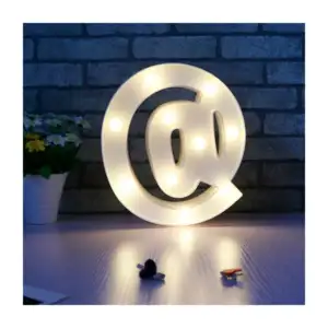 Lámpara decorativa 3D ele-gate en forma de símbolo arroba con luz led…