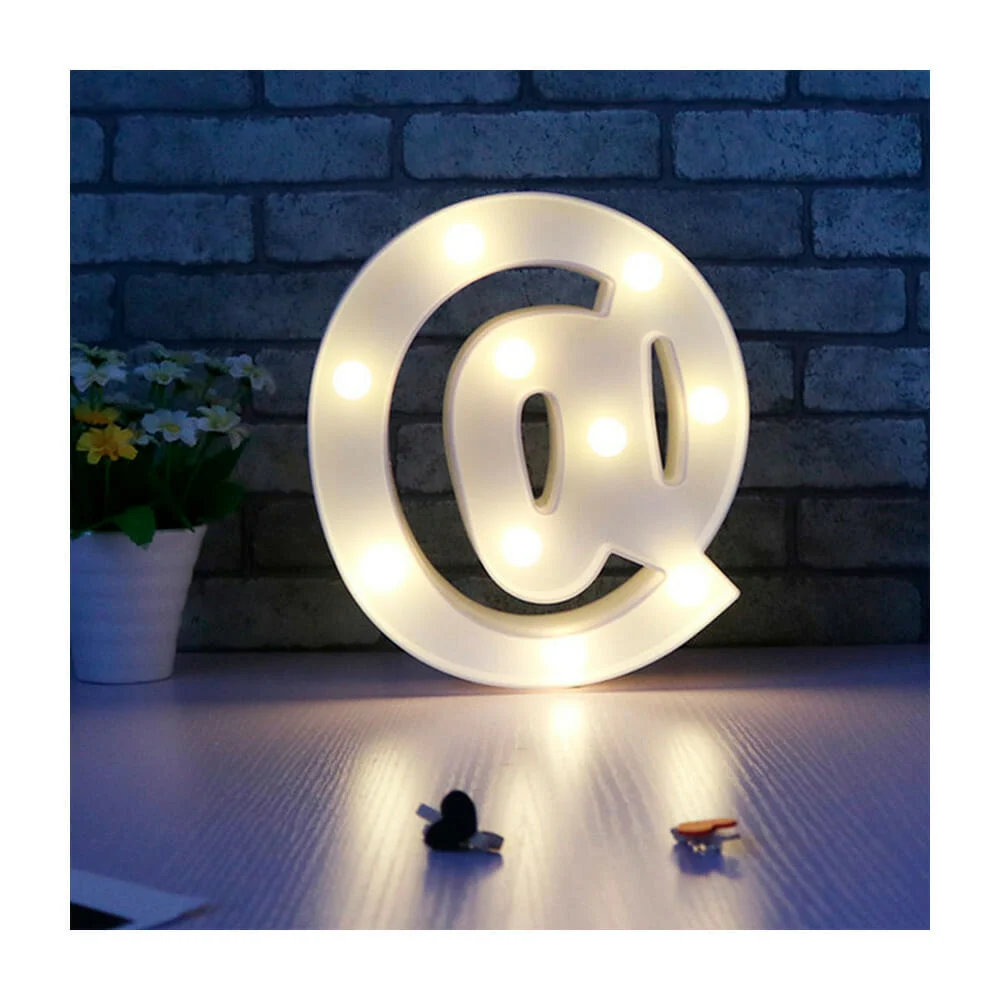 Lámpara decorativa 3D ele-gate en forma de símbolo arroba con luz led cálida / led.54@