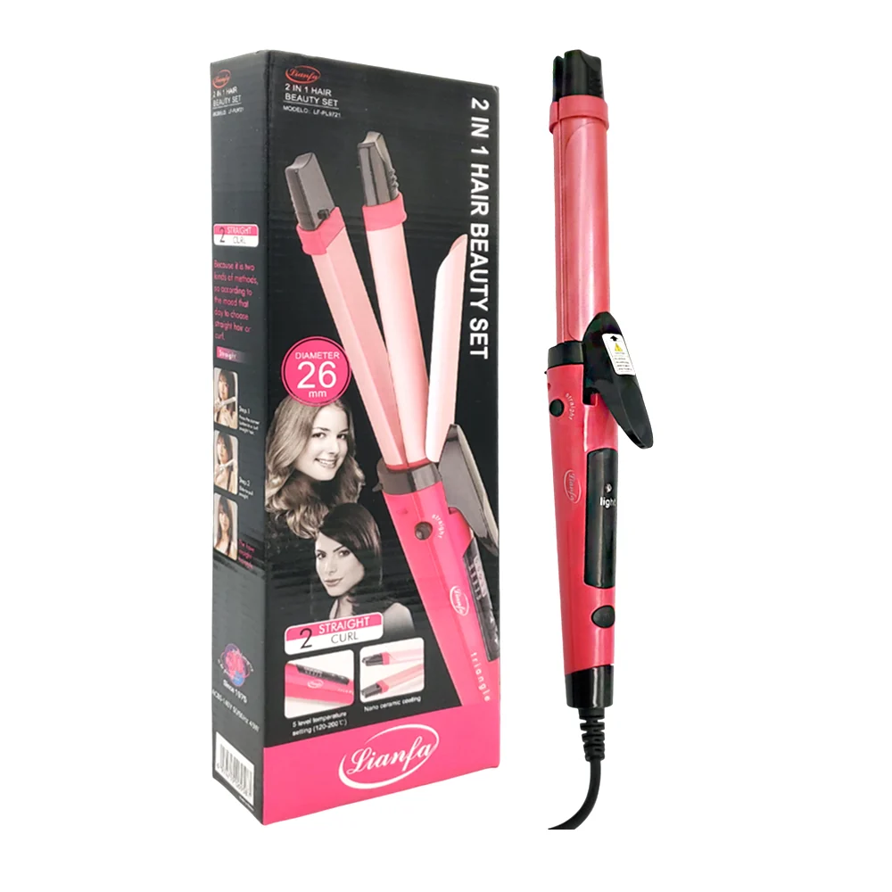 Plancha alisadora - rizadora lianfa con 5 niveles de temperatura para el cabello