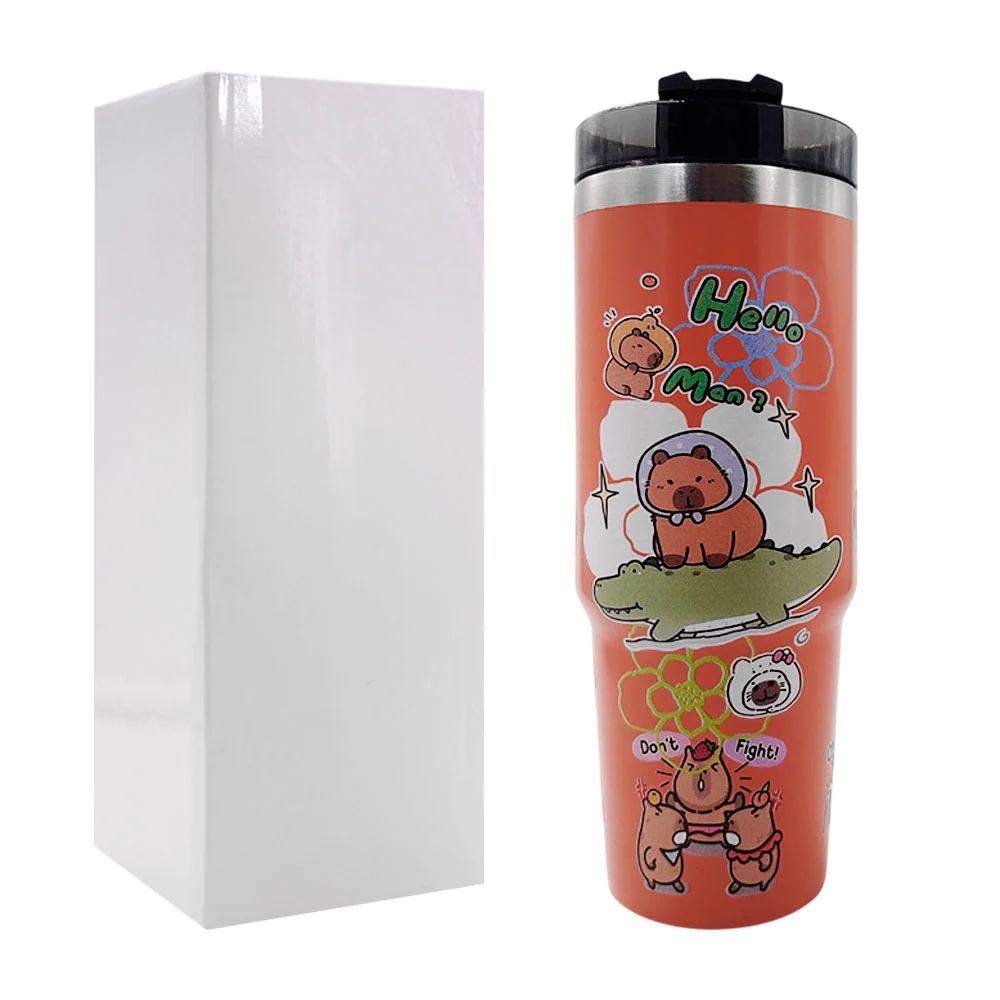 Vaso termo de 30 oz con estampado de capibaras, variedad de modelos / lu1751