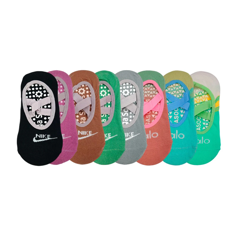 Par de calcetines antideslizantes con resortes para yoga / yoga socks / lu1803
