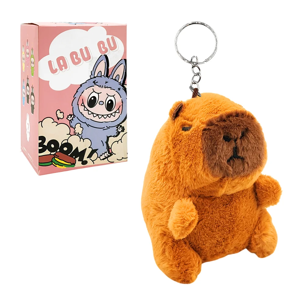 Llavero afelpado con forma de capibara, 12cm / lucky / la bu bu / lu2067