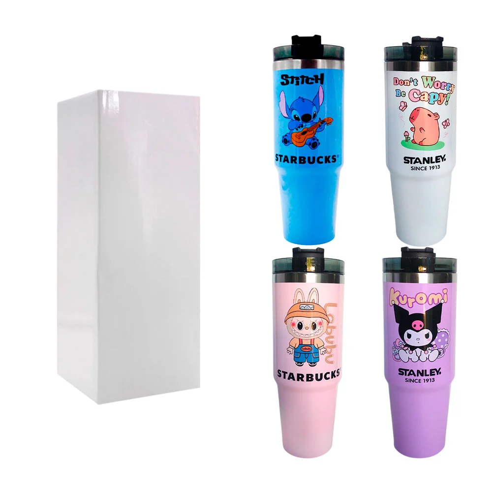 Vaso termo de 30oz con estampado de marca y personaje animado, variedad / lu4181