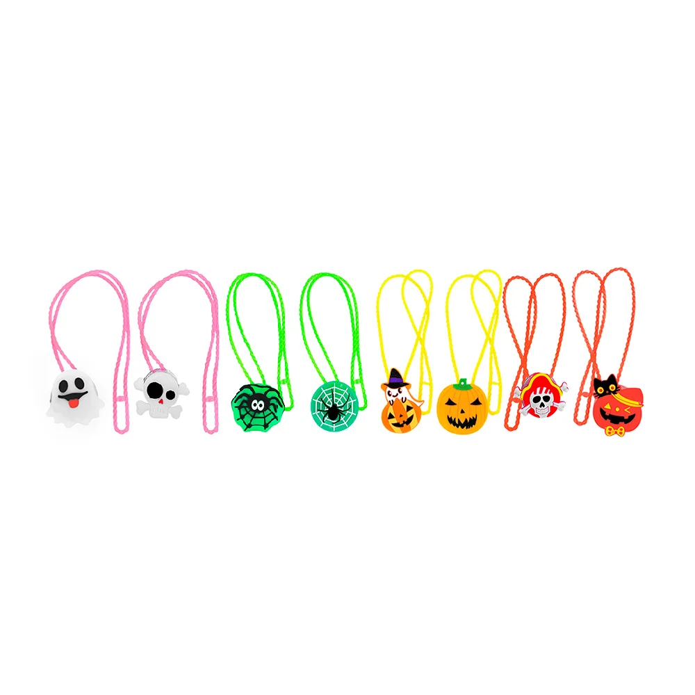 Collar de plástico decorativo con luces led para fiesta de halloween, variedad de colores y diseños / lu5838