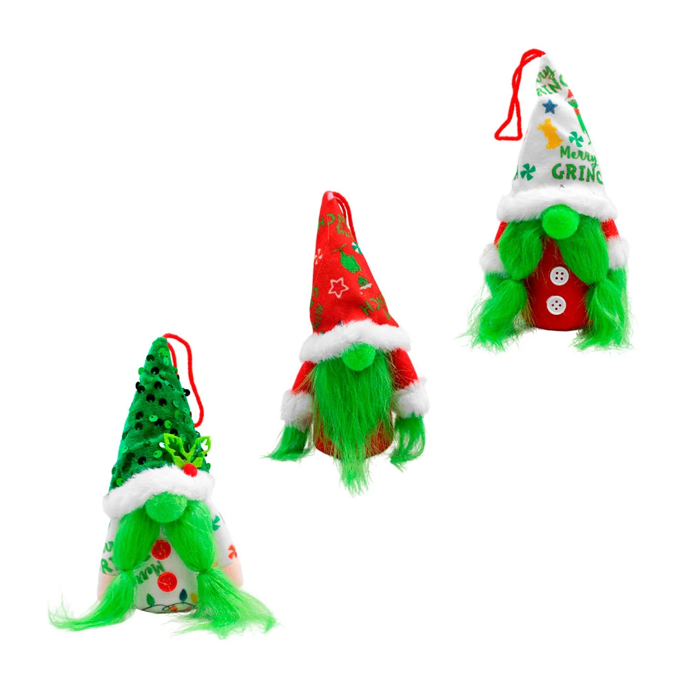 1pz adorno colgante navideño con luz temática del grinch, variedad de modelos