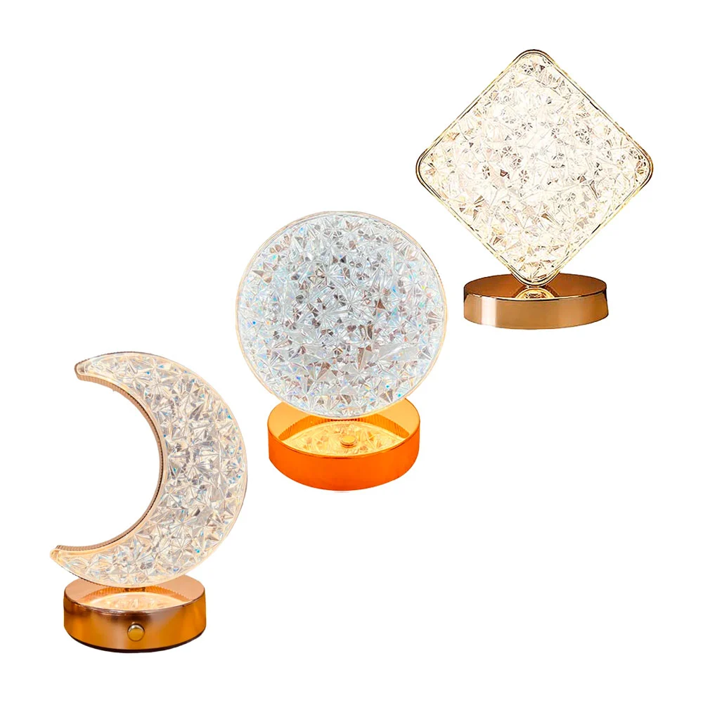 Lámpara led decorativa recargable touch con diseño cuadrado o redondo tipo diamante, 700k-6500k, variedad de modelos / mh-8210