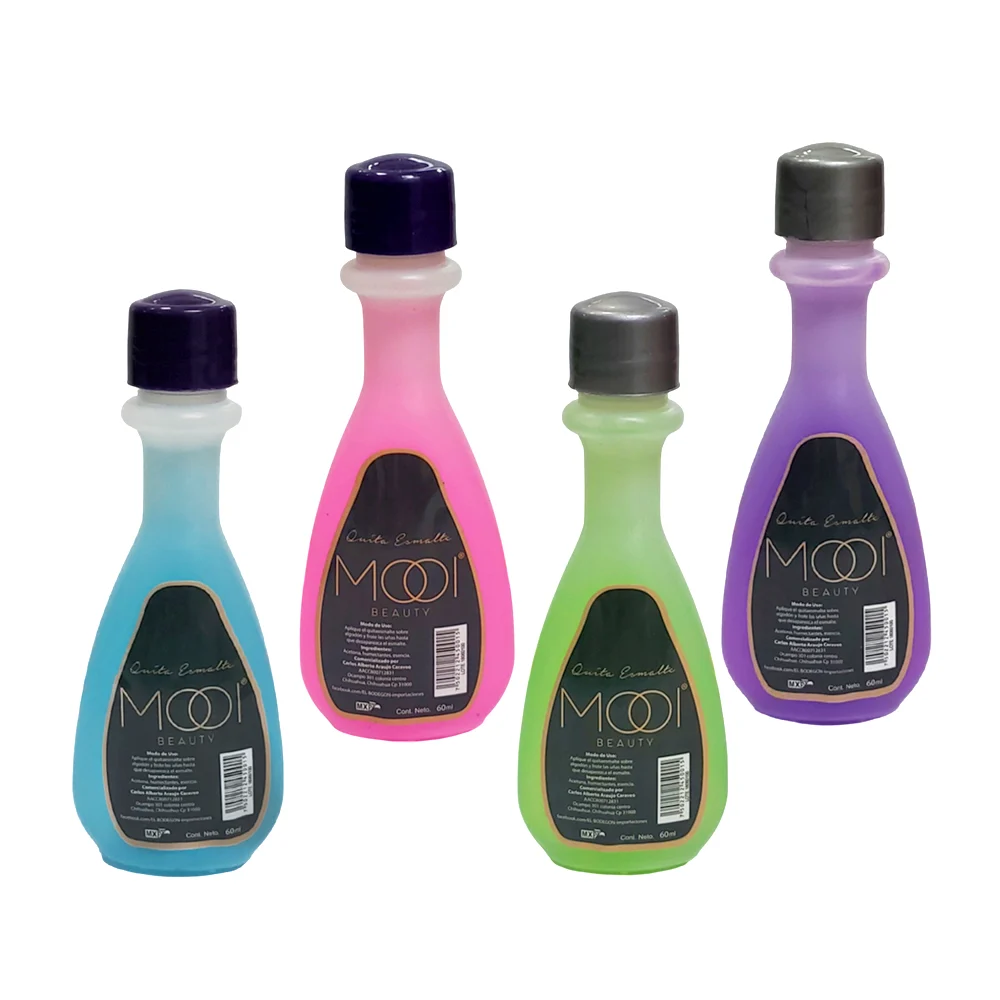 Acetona / quita esmalte mooi beauty, 60ml, variedad de colores / 450015