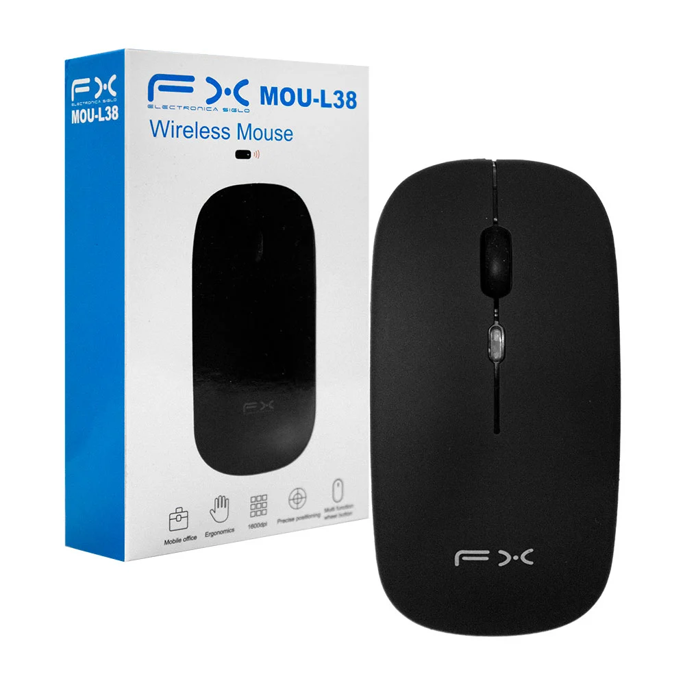 1pza Ratón / mouse inalámbrico, recargable, con diseño ergonómico redondeado