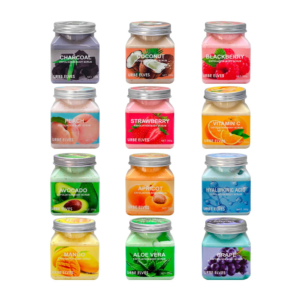 Crema exfoliante corporal con extracto de frutas, 350g, varios aromas/ msg-2218