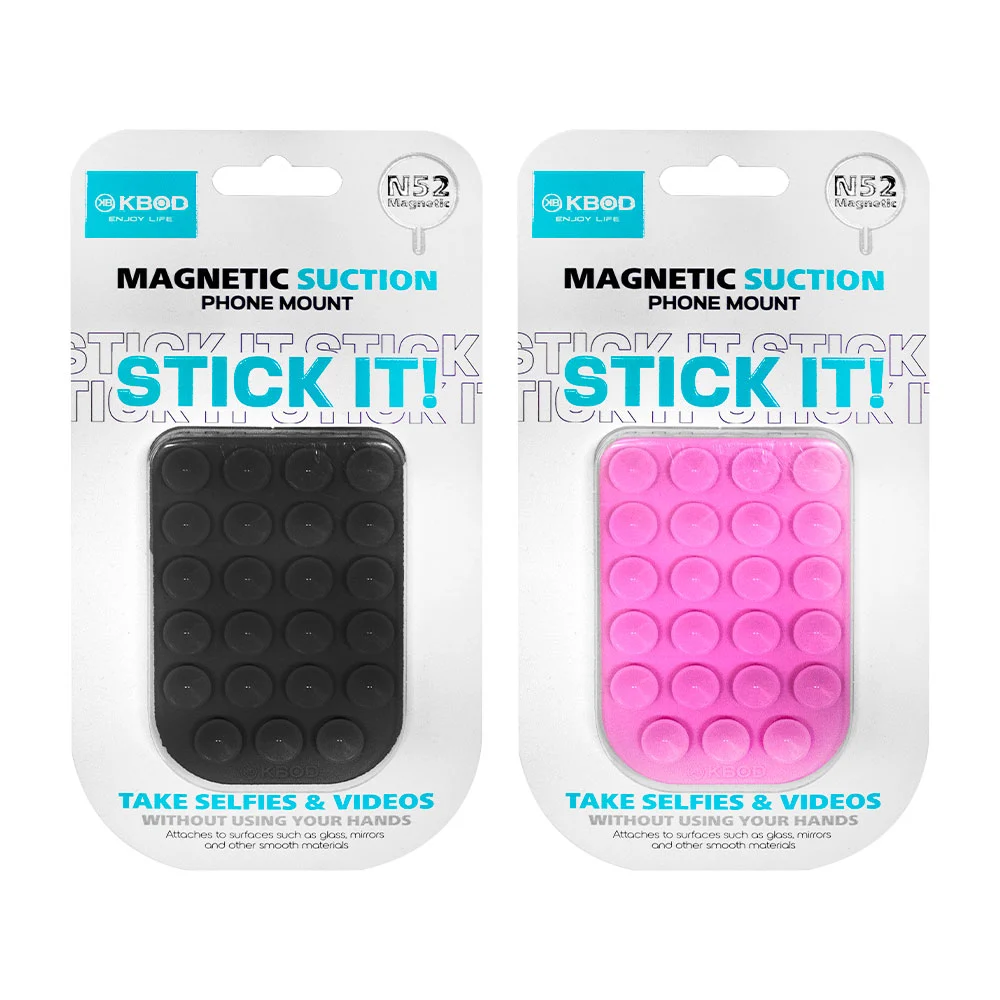 1pza Soporte magnético con cuerpo de plástico y potentes ventosas adheribles, incluye adaptador magnético, variedad de colores / kbod / enjoy life / stick-it / n52