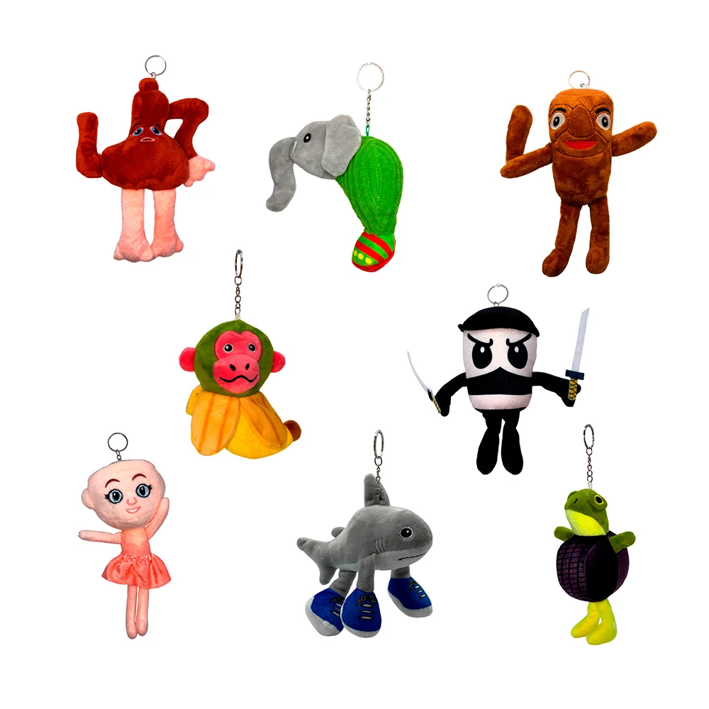 Peluche tipo llavero pequeño con forma de los personajes de brainrot, surtido