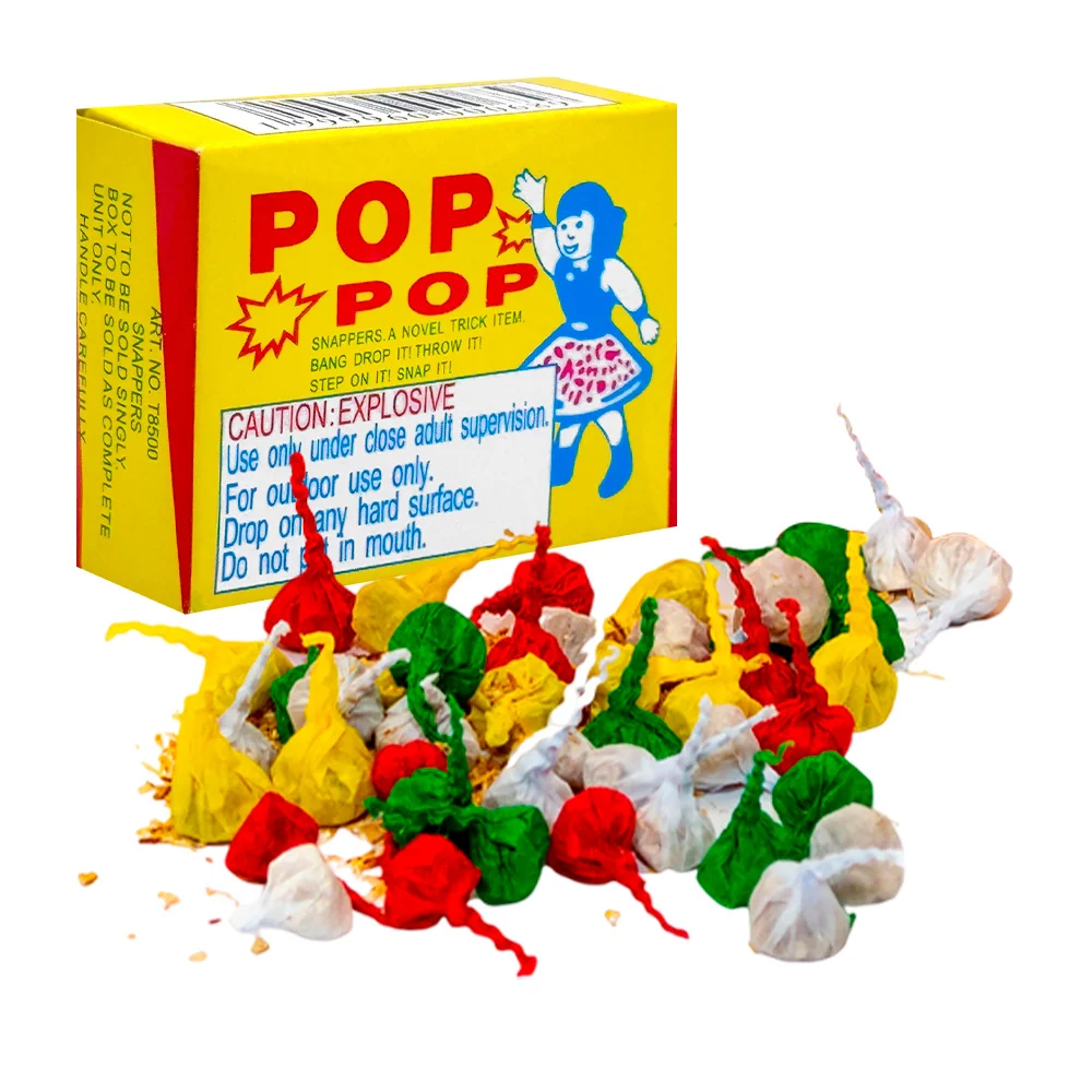 Caja con 30 tronadores pirotecnia pow pow party snaps / t8500