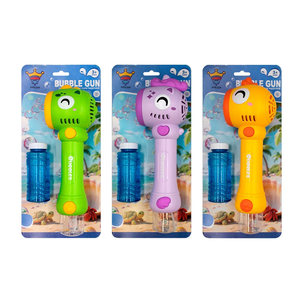 Vara con forma de animal lanzadora de burbujas + bote de jabón / bubble gun