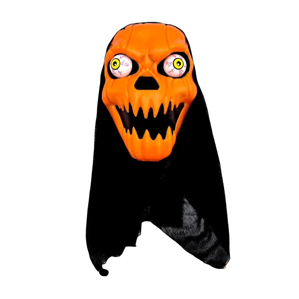 Máscara de calabaza con ojos saltones móviles + malla oscura / pt11637