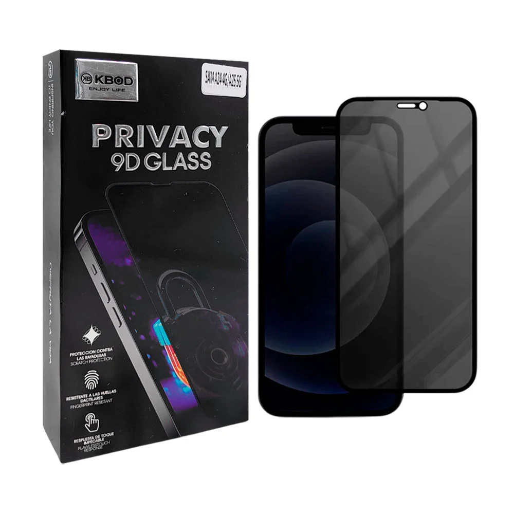 Caja con 10 micas de cristal para samsung galaxy a24 y/o a25 de privacidad