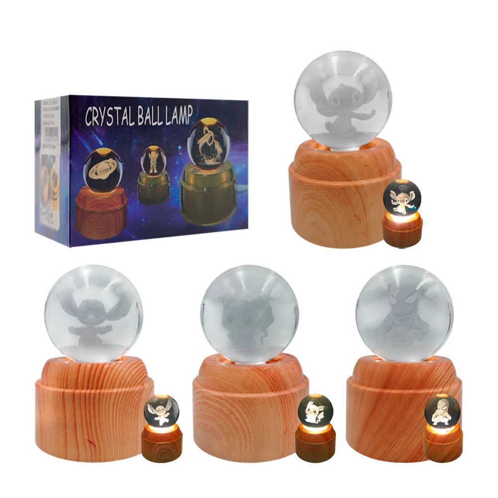 Lámpara decorativa grande 3d, en forma de esfera con base led, modelos varios