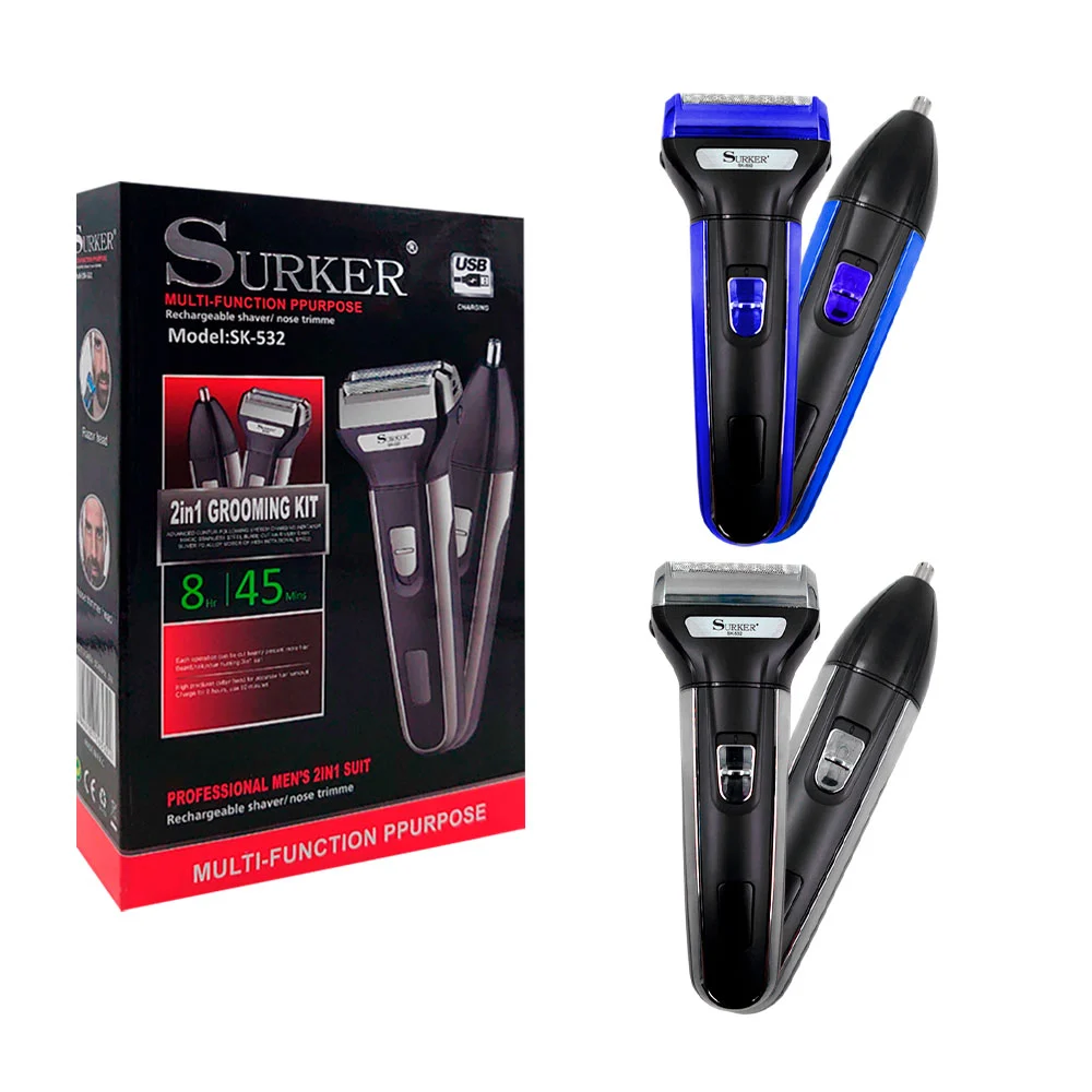Máquina rasuradora surker 2 en 1 para la barba y nariz / multi-function ppurpose