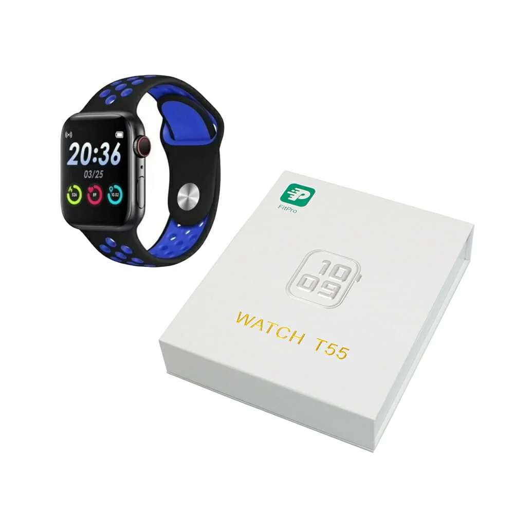 Smart watch cuadrado con 2 juegos de extensibles intercambiables de plástico, variedad de colores / t55 / tb-6319