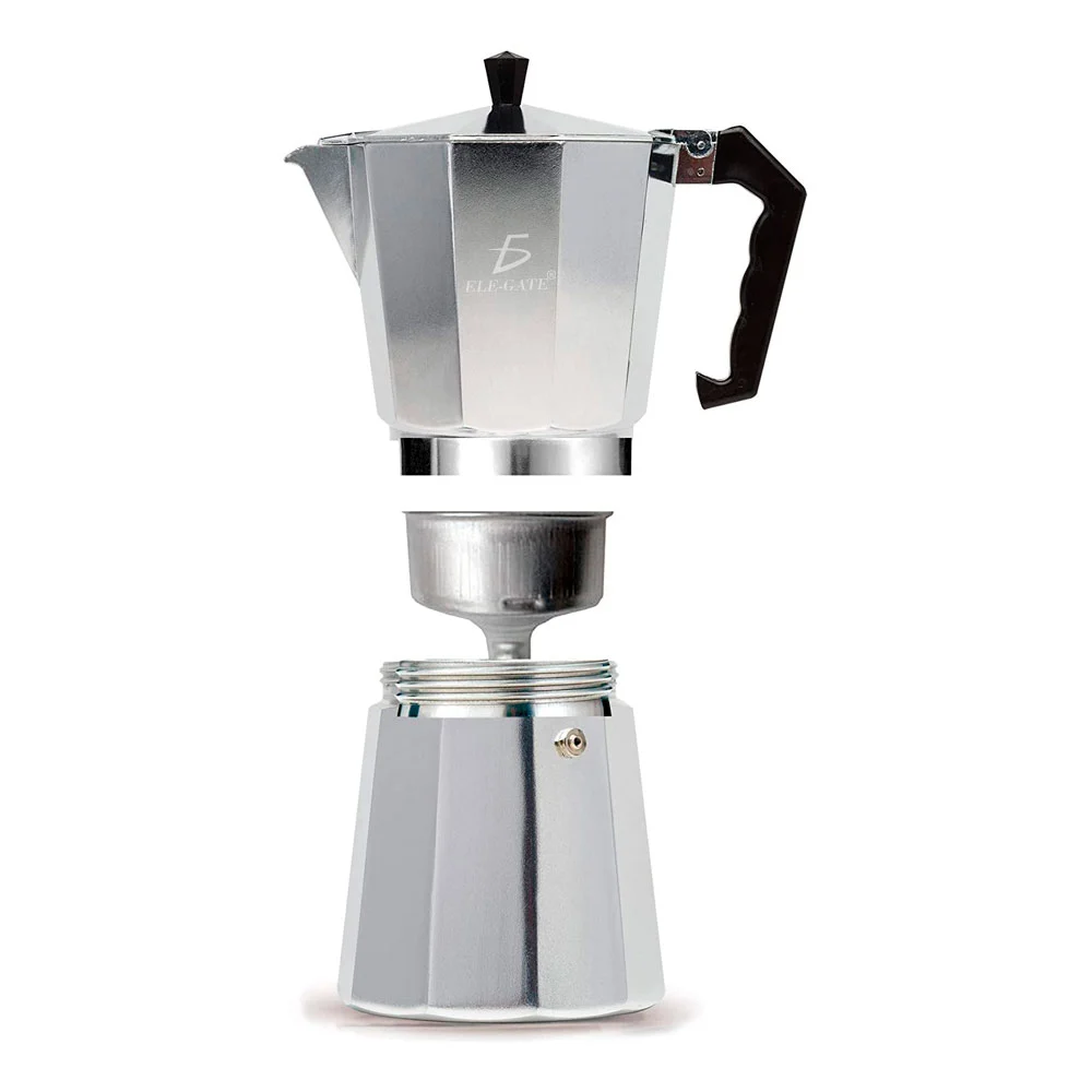 Cafetera colombia manual plateada italiana 300ml