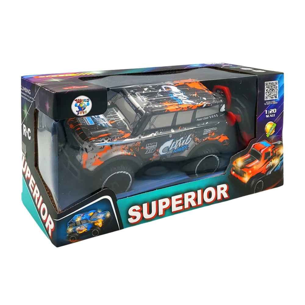 Carro eléctrico con luz y radio control todo terreno comb power, variedad