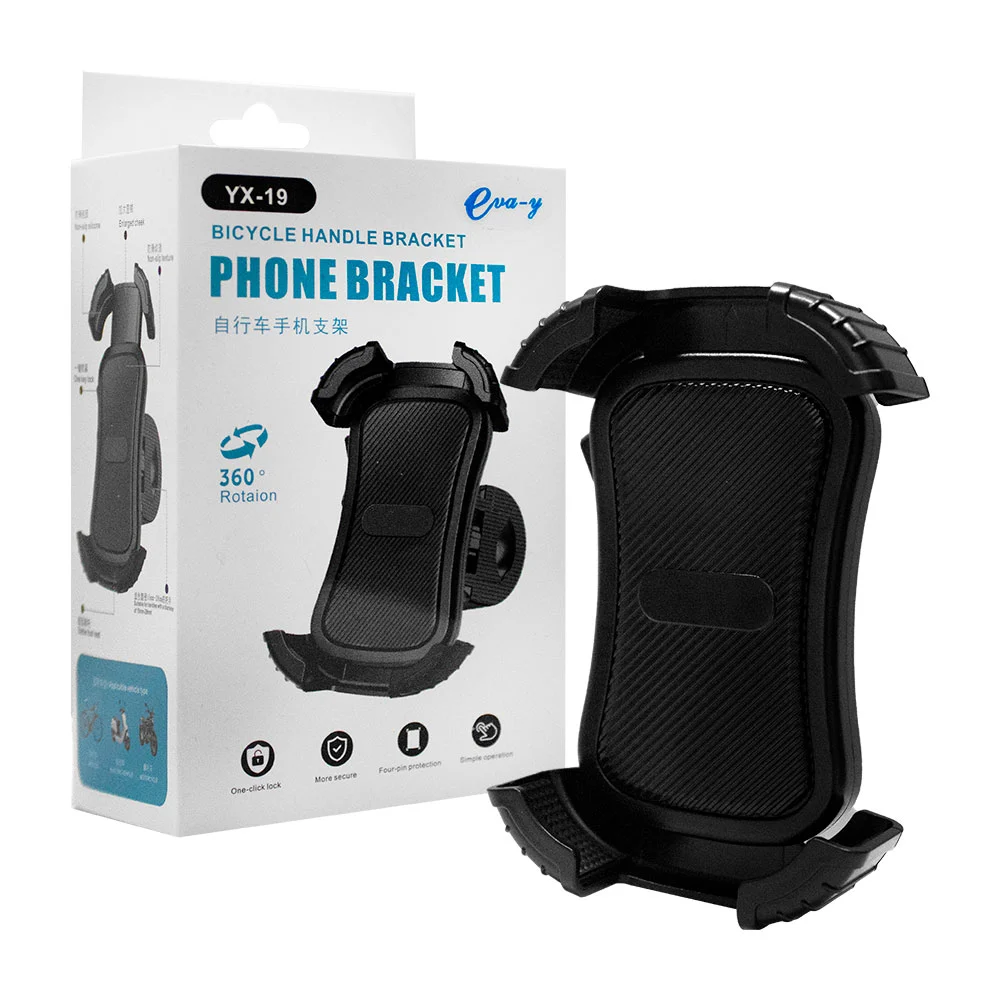 Soporte de plástico ajustable para celular adaptable a manubrios / yx19 / yx-19